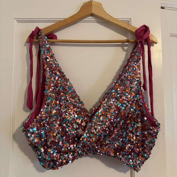 Free People Sequin Top - Picture 1 of 2